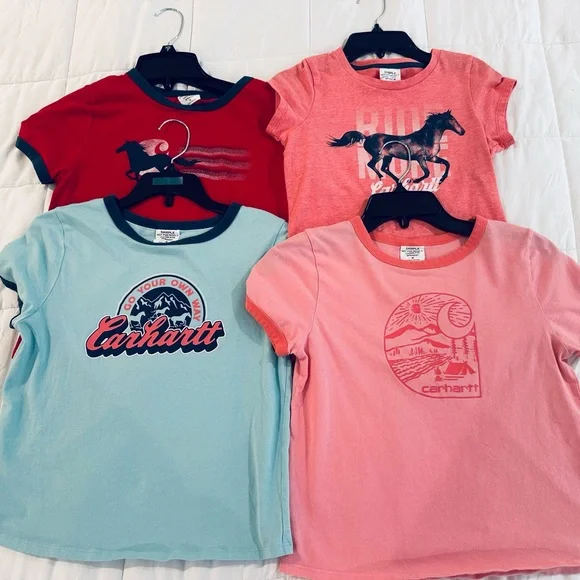 Carhartt Kids' T-Shirts in Red, Pink, and Blue - Picture 2 of 5